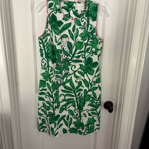 Lilly Pulitzer Green and White Sheath Dress